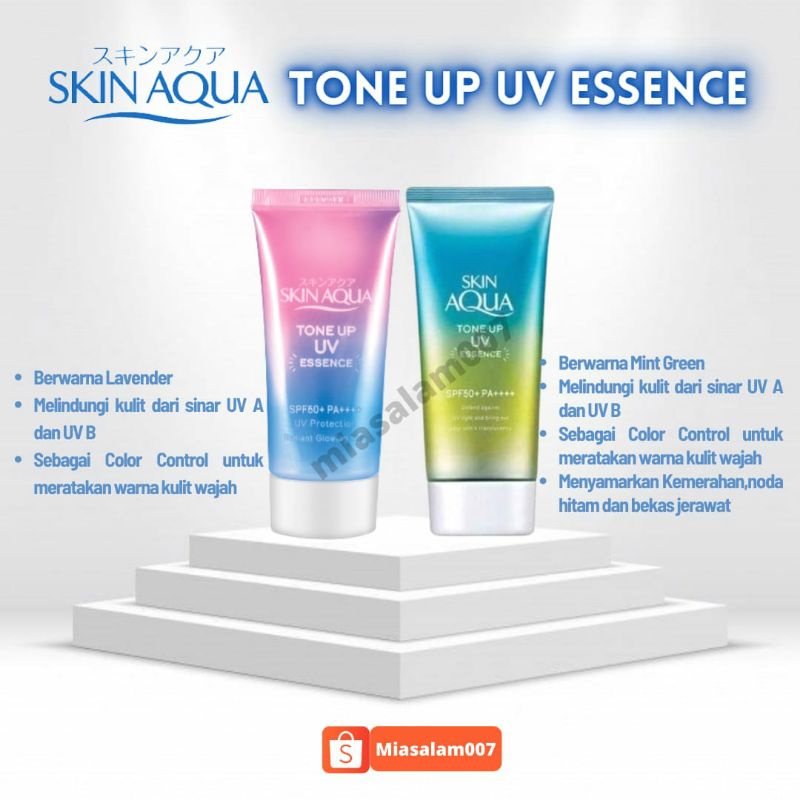 SKINAQUA TONE UP UV ESSENCE SPF 50 PA++++ 40 Gr / SKIN AQUA TONE UP / MINT GREEN