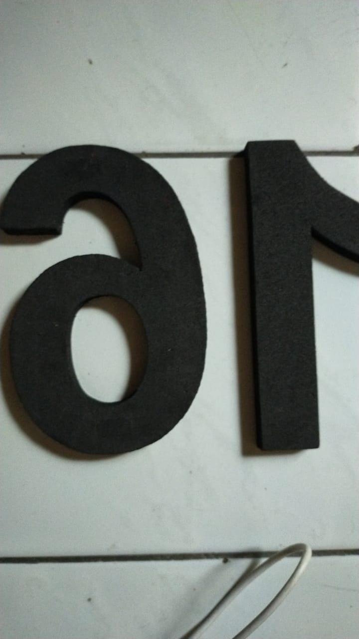Nomor Rumah 25cm Varian Warna