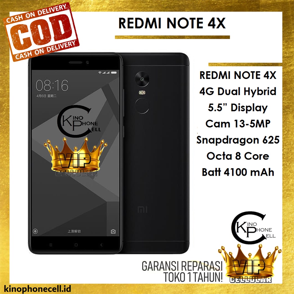 Handphone HP Redmi Note 4X Xiaomi Murah 16GB 32GB 64GB Redmi 4x &amp; Redminote 4 x Variant