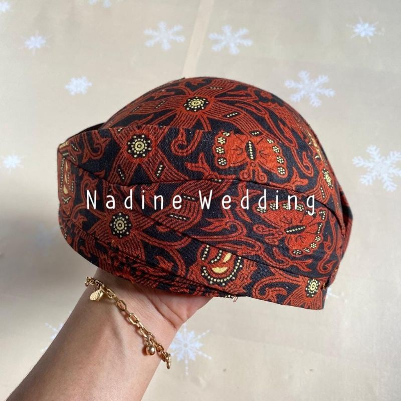 Blangkon Solo - Motif Jarik [Luhur Hitam]