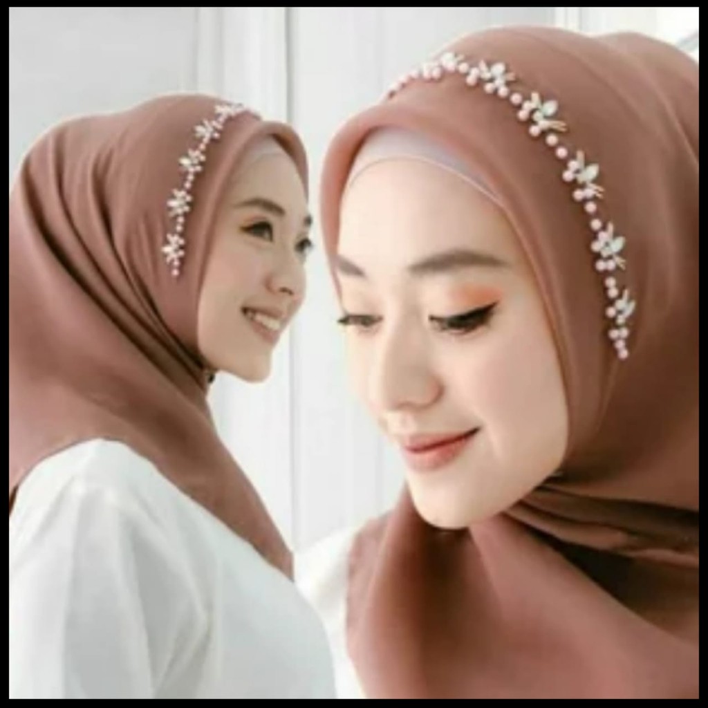 KERUDUNG SEGI EMPAT BELLA SQUARE PAYET/ JILBAB PAYET BELLA SQUARE BAHAN POLLYCOTTON/ HIJAB PAYET-WALNUT