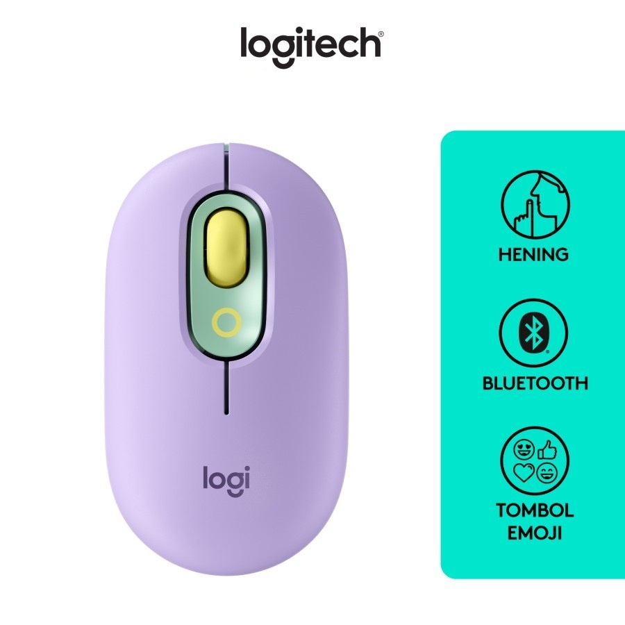 Logitech POP Mouse Wireless Bluetooth Silent Emoji Keys