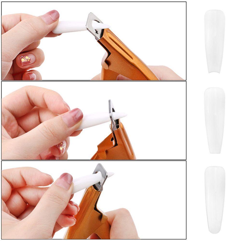 Preva 1PC Pemotong Kuku Clipper Profesional Kuku Palsu Stainless Steel Tepi Bulat/Lurus