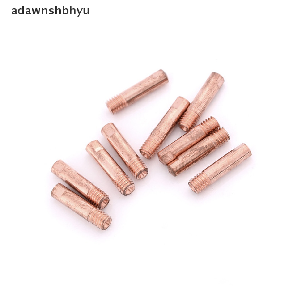 Adawnshbhyu 10pcs Gas Nozzle Gold 15AK-0.8mm Mig Mag Welding Weld Torch Kontak Tips