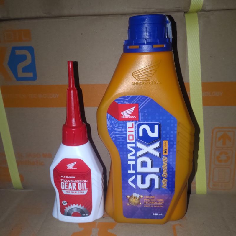 Paket Oli Matic Spx 2 + Oli Gardan All Matic Honda Original
