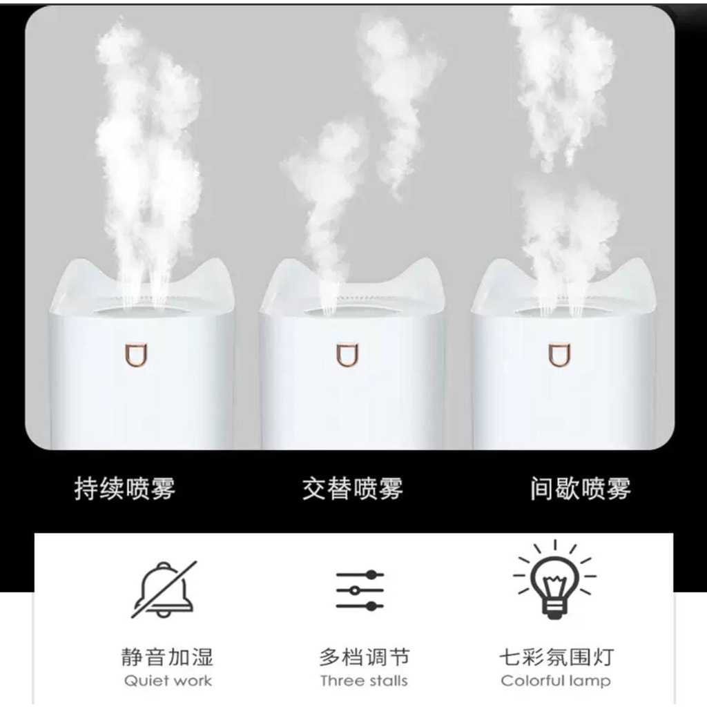 Air Humidifier Double Spray Aromatheraphy Humidifier Proyektor Jumbo Aroma Diffuser