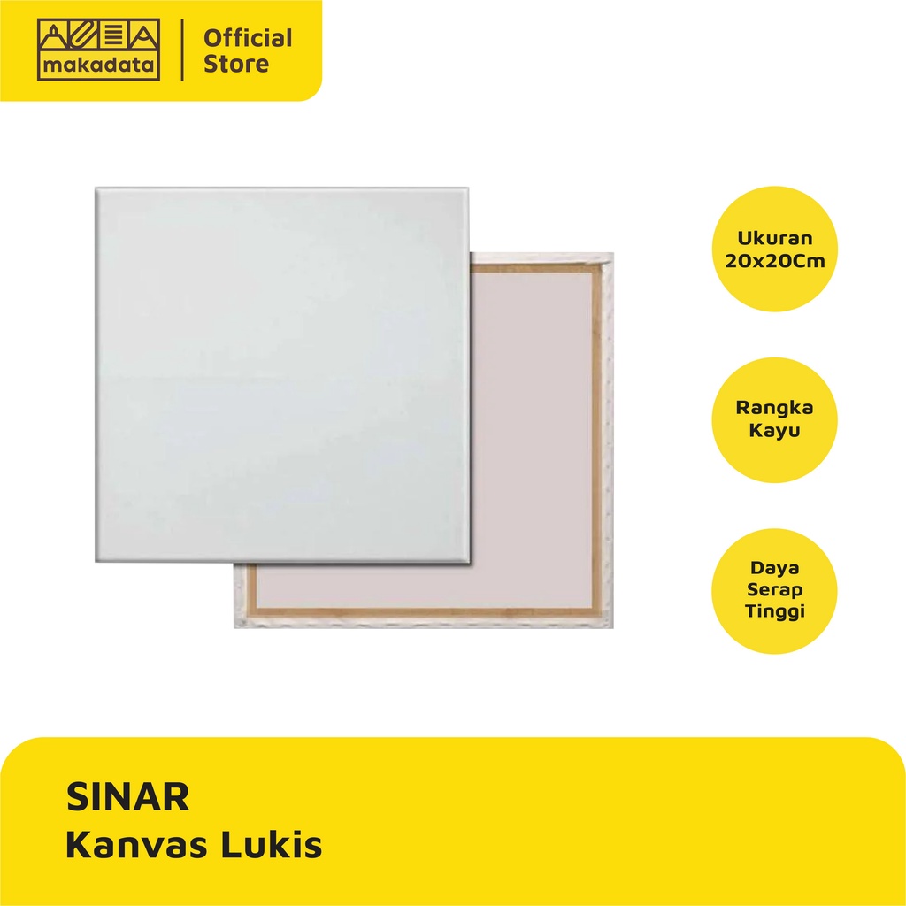 

KANVAS LUKIS SINAR PUTIH POLOS UKURAN 20 X 20 CM MURAH