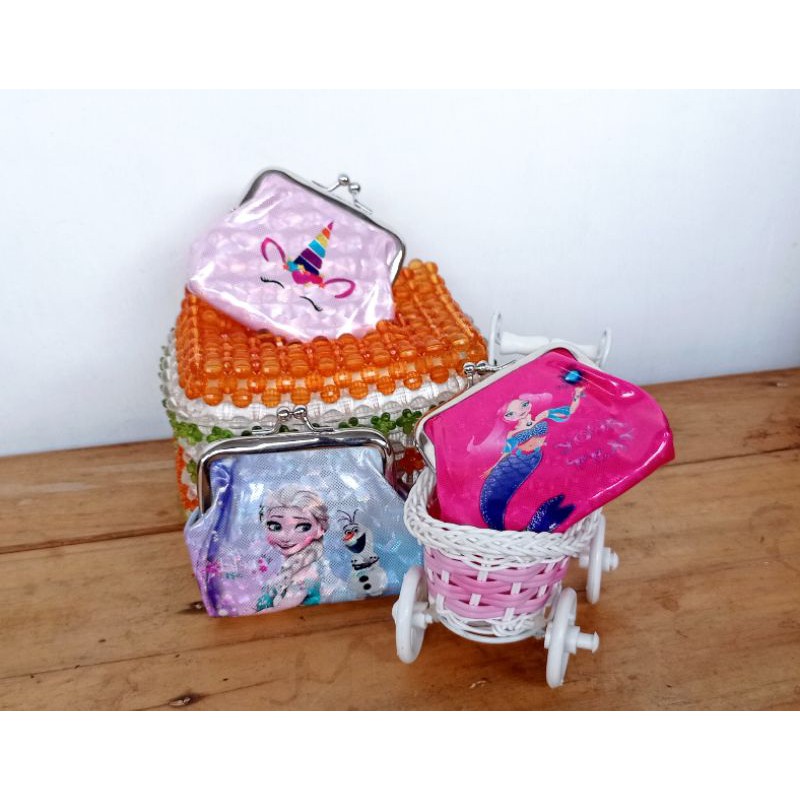 Dompet Behel Koin Mini Anak Karakter Lucu - Dompet Mini Anak Hologram Seri Kartun Lucu - Dompet Behe