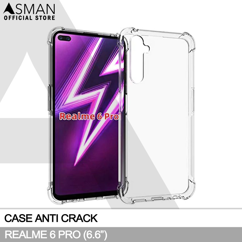 Anti Crack Realme 6 Pro (6.6&quot;) | Softcase Anti Bentur - Clear