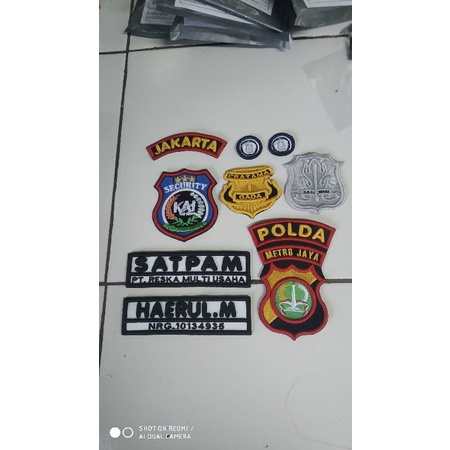 atribut satpam bordir timbul