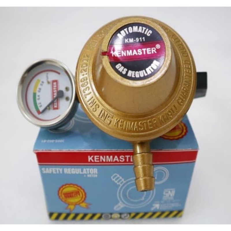 KENMASTER  SPFM   KM 911  KM 613  Paket Regulator Meter + Selang Gas TEKANAN RENDAH