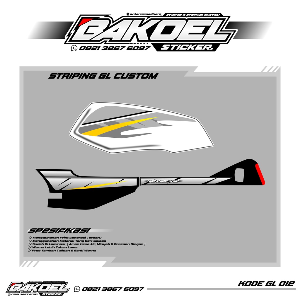 STRIPING GL PRO MAX CUSTOM VARIASI - STRIPING GL PRO MAX CUSTOM - STIKER HOLOGRAM