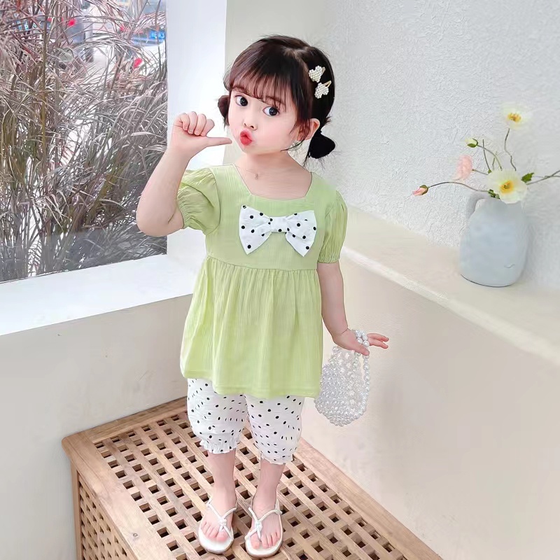 Baju setelan anak perempuan import/ celana pendek import usia 9bulan-4tahun