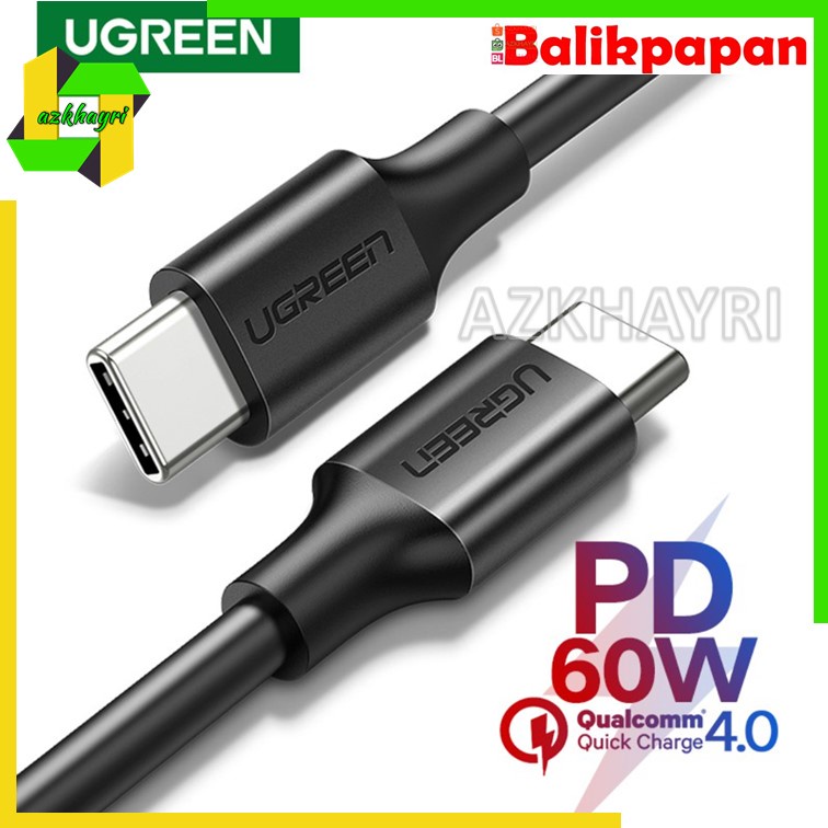 Kabel Data Cable USB C to Type-C Desain Ugreen 60W Charge