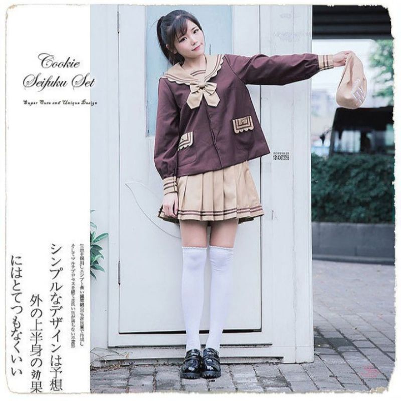 IMPORT Baju Seifuku Jepang Set Kawaii - Cookie Seifuku Set