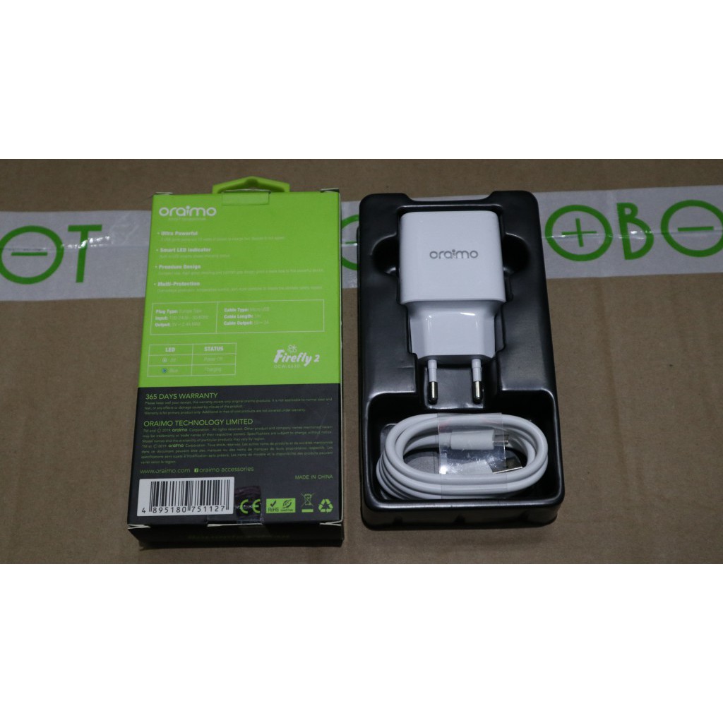 CHARGER ORAIMO OCW-E61D FAST CHARGING OUTPUT 2A GARANSI 1TH