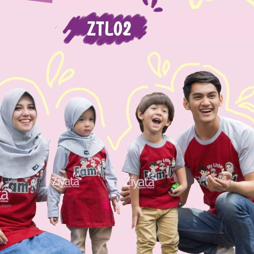 ZIYATA ZTL2 Kaos Couple Keluarga Muslim BajuCouple BajuAnak BajuKeluarga BajuMuslim BajuSeragam