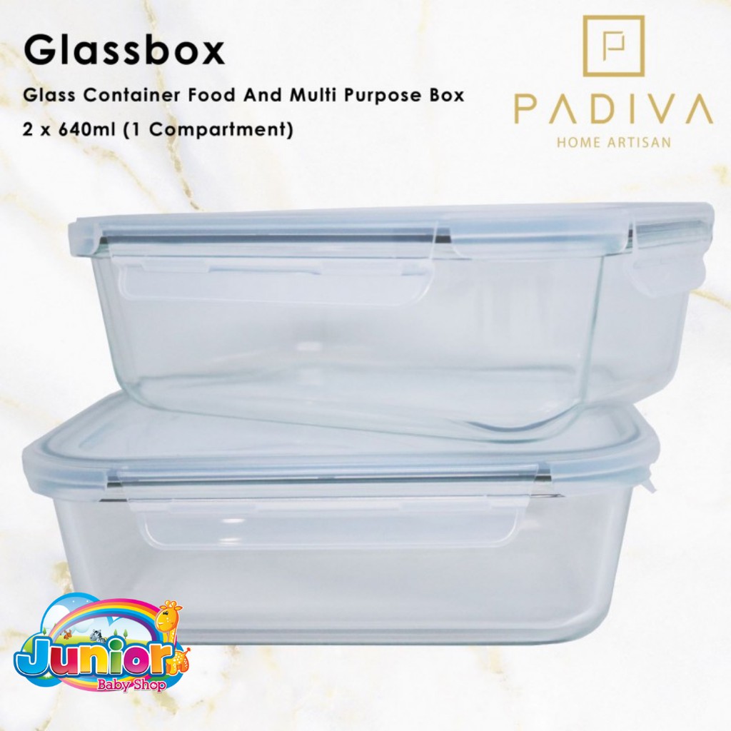 Padiva Glassbox 640ml 2pcs