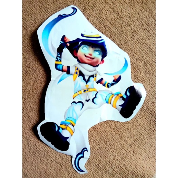 Sticker Boboiboy Galaxy Beliung Kartu Vortex Level 3 Jumbo Vinyl +-35cm HQ TERBARU