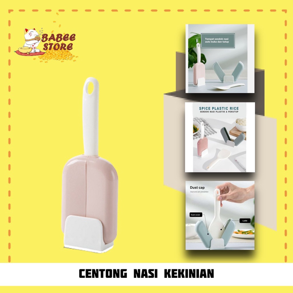 BABEE - CENTONG NASI AJAIB / CENTONG NASI OTOMATIS / SENDOK NASI / TEMPAT SENDOK NASI