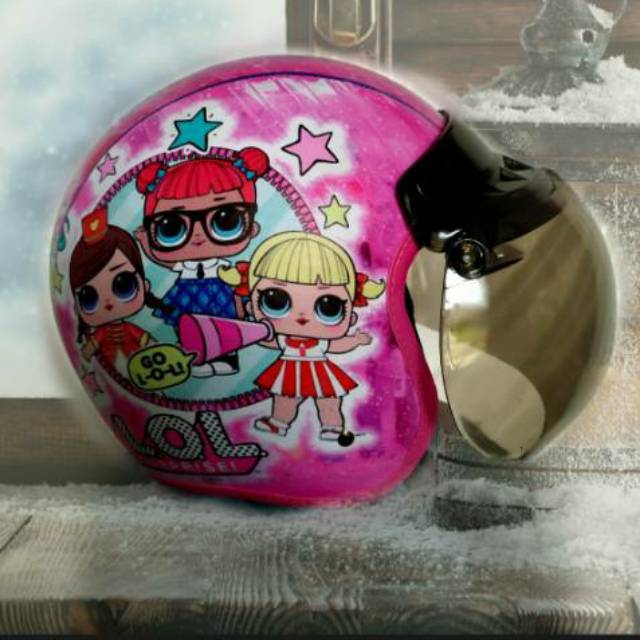 Helm anak bogo motiv cewek cantik