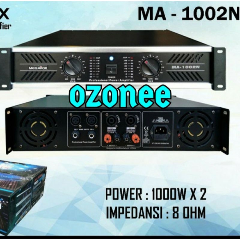 POWER AMPLIFIER MEGAVOX  MA-1002 AMPLI MEGAVOX MA1002 ORIGINAL