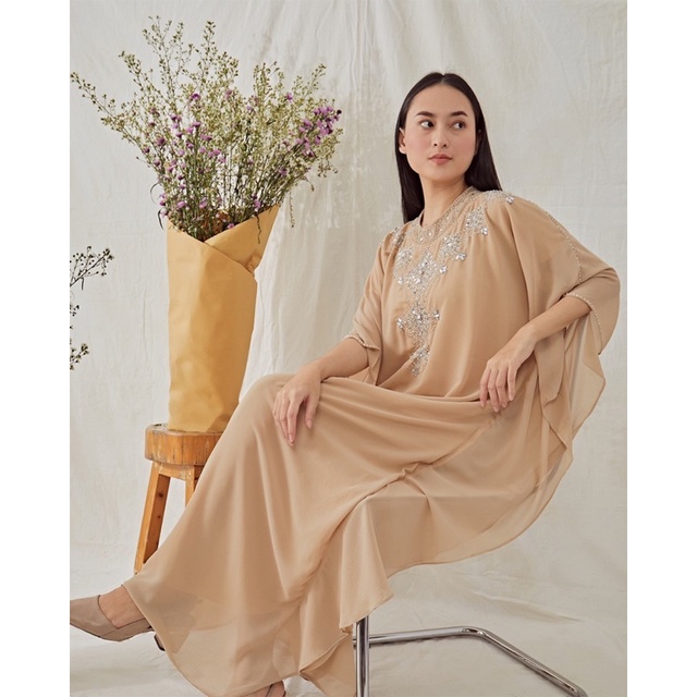 Alifa Kaftan Baju Lebaran Casual Dress Fashion Wanita