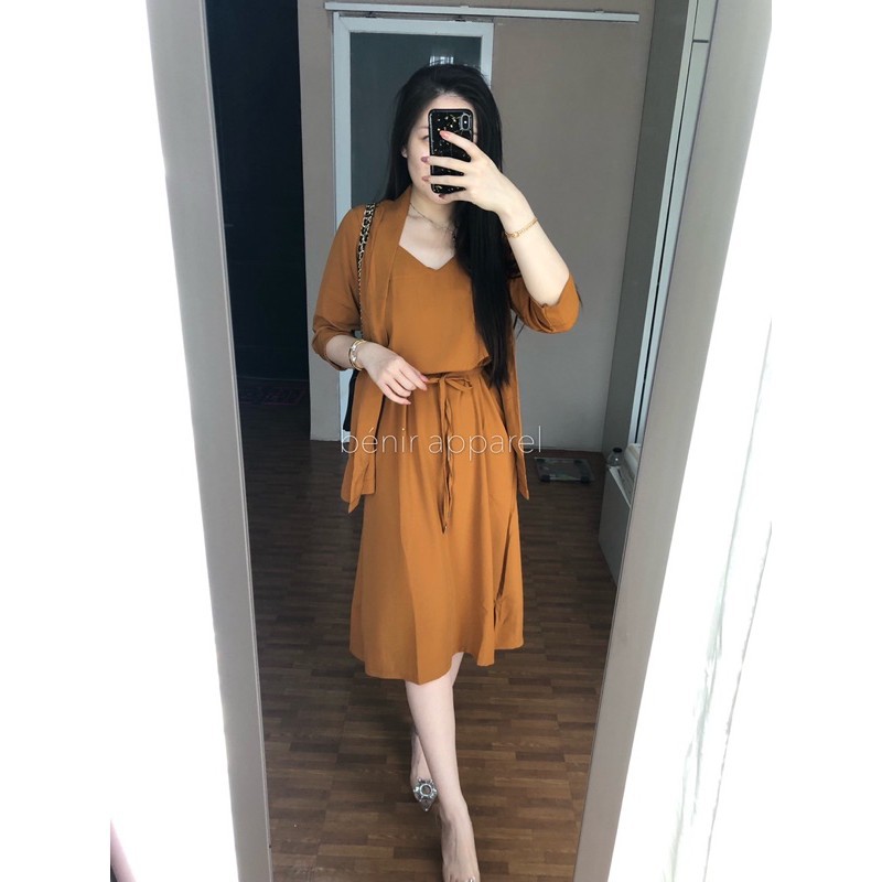 LKJ1920 Novela Dress inner outer bumil