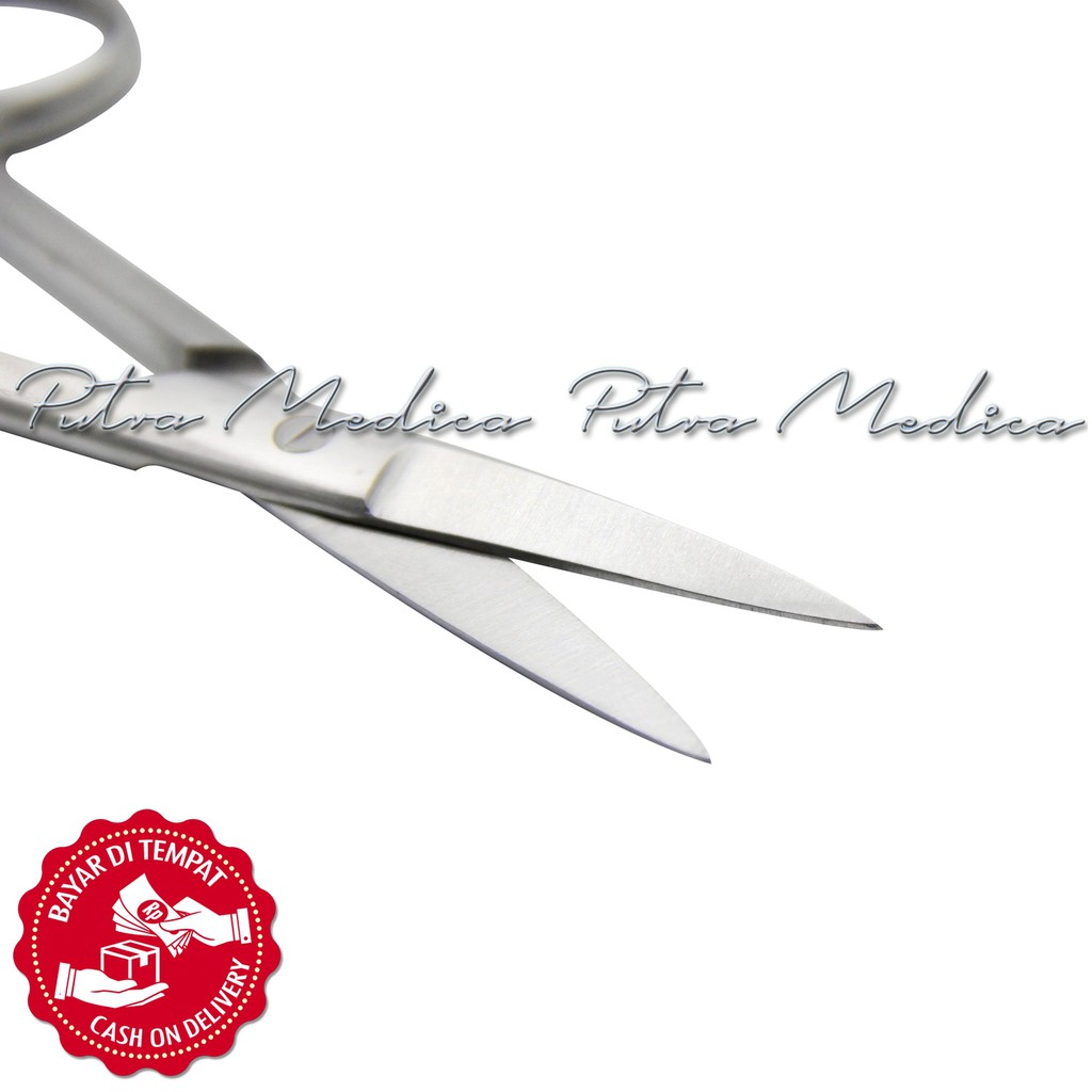 Gunting Iris 11cm / Instrument Instrumen Bedah Operasi / Surgical Scissor Stainless Steel
