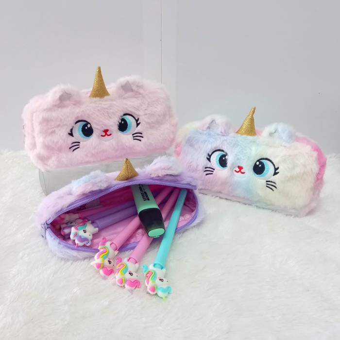 

Produk Unggulan Kotak Pensil Bulu Unicorn Cat Anak Perempuan Paud Tk Tempat Pensil Diskon