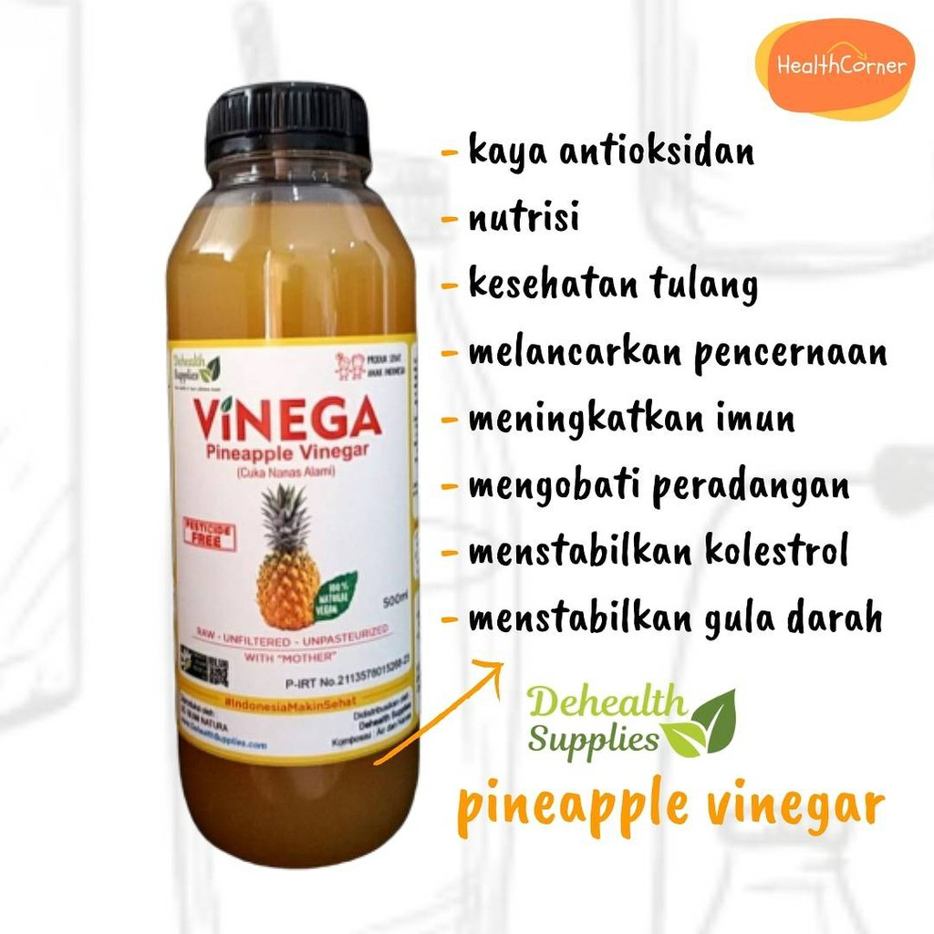 Dehealth Supplies Vinega Pineapple 500ml