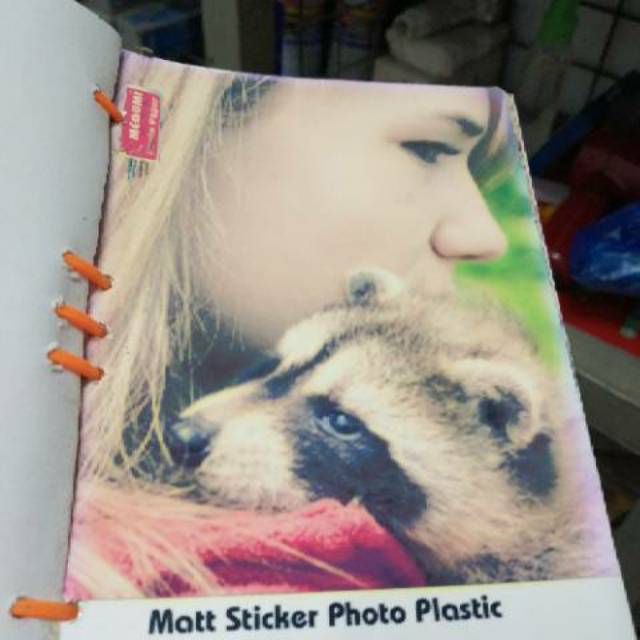 

kertas foto print Matt stiker plastik 120um A4