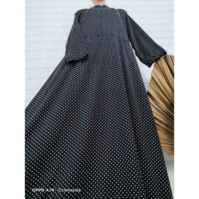 GAMIS HYGET JUMBO BUSUI MOTIF SABRINA POLKADOT TERBARU TERMURAH