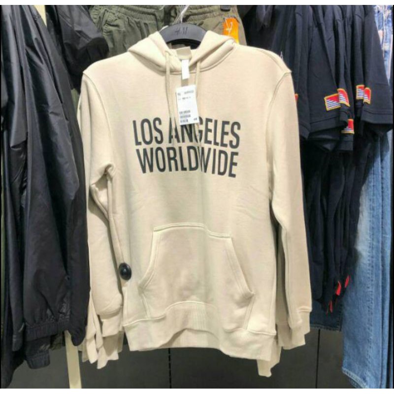 H&amp;M Hoodie Lost Angeles Worldwide Cream / Hnm Hoodie Quality Control