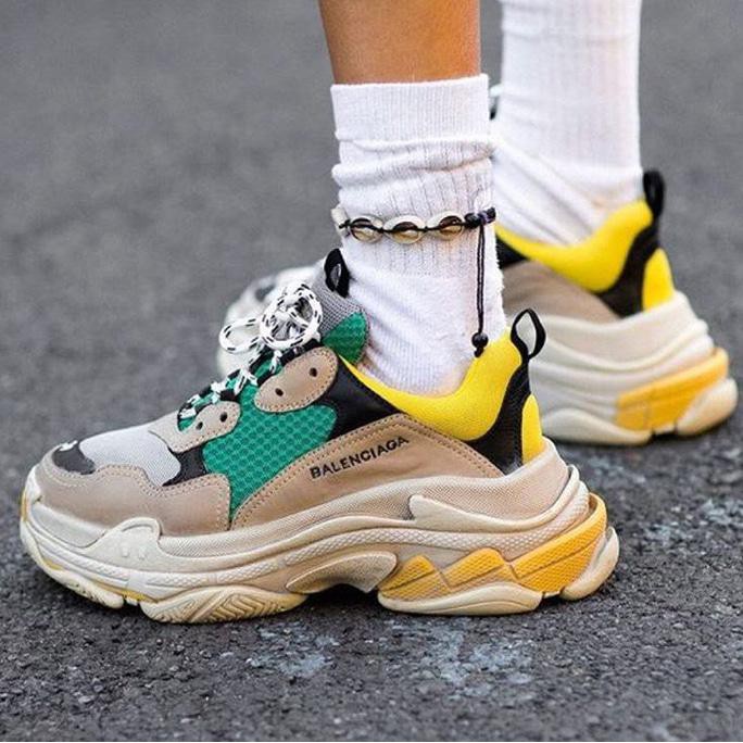 Balenciaga Triple S Green Yellow Premium Original / sepatu olahraga