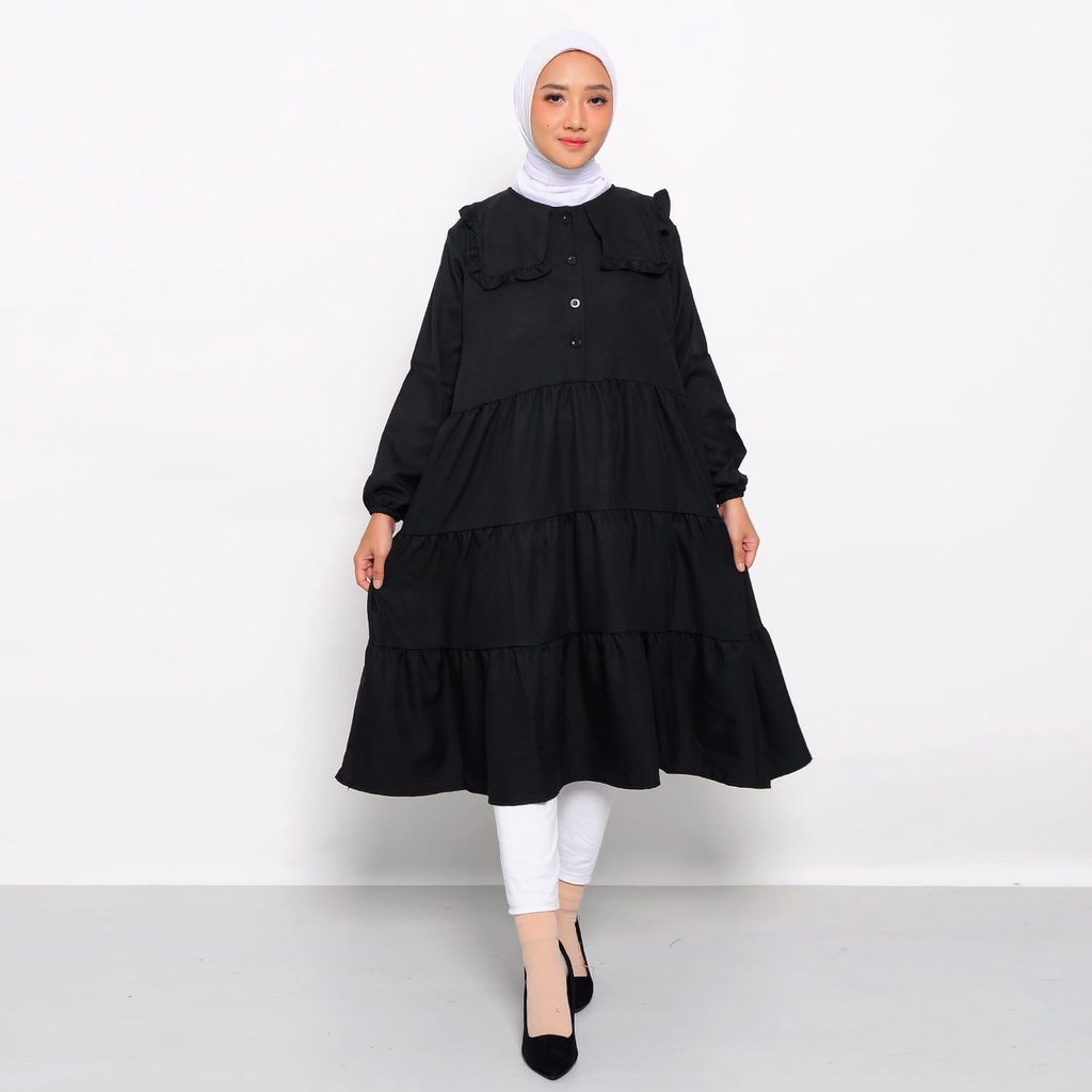 MIDI DRESS LONG TUNIK WANITA/MIDI DRESS SHAKILA PREMIUM/LONG TUNIK BUSUI