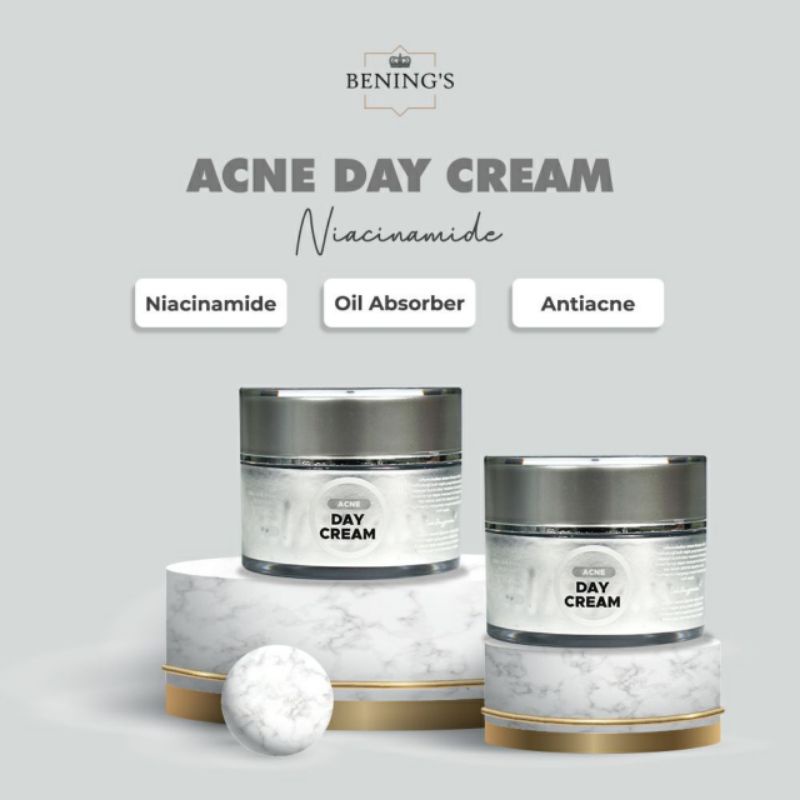 BENING'S SKINCARE PAKET EXLUSIVE/PAKET BRIGHTENING/PAKET ACNE ORIGINAL BY DR. OKY PRATAMA-DAY CREAM ACNE