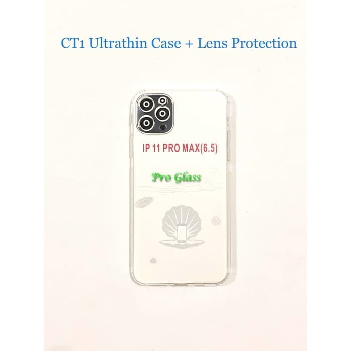 CT1 Iphone 11/Iphone 11 PRO/Iphone 11 PRO MAX Ultrathin Clear Case + Lens Protection Silicone Case