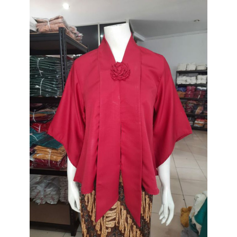 Kebaya Floy KIMONO BALOTELLI std-jumbo KeroncongBusana-Maroon