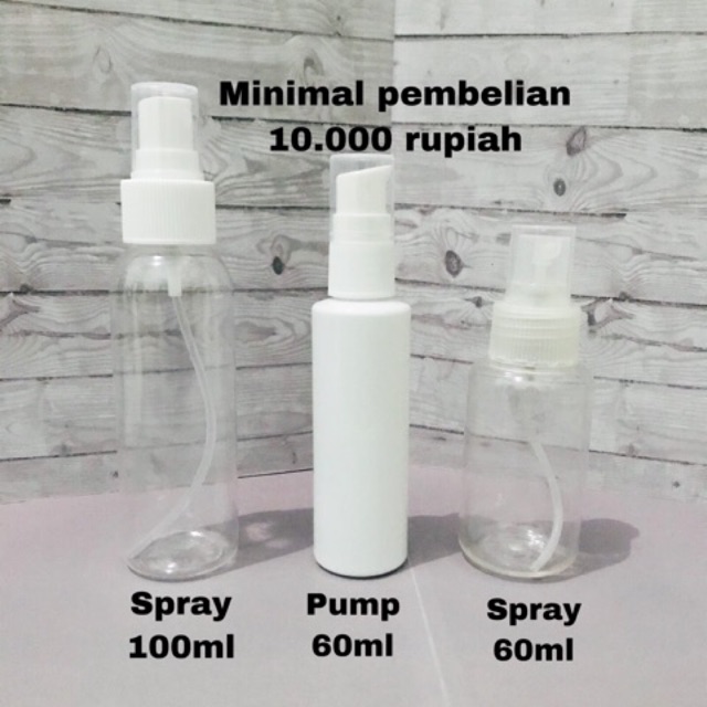 Botol pump kosong 20ml, 30ml, 60ml, 100ml
