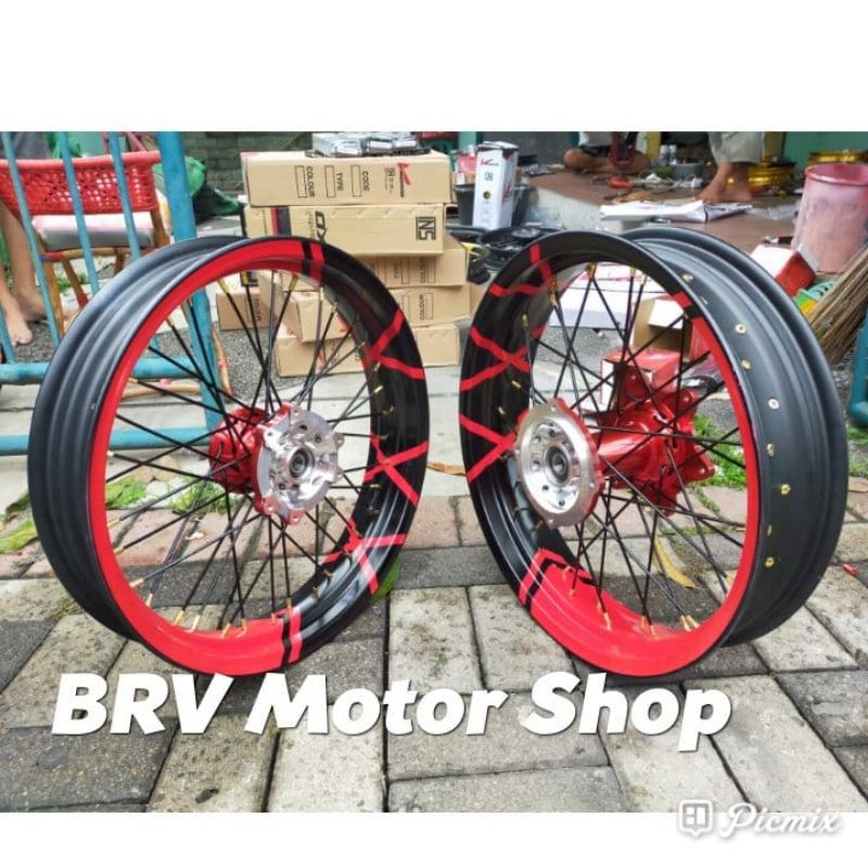 Sepaket Velg Honda CRF 150 L - Velg SuperMoto Honda Crf Ring17