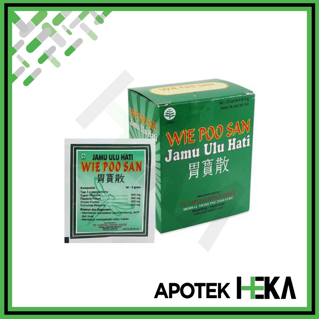 Wie Poo San 3 g Jamu Ulu Hati Box isi 12 Sachet - Mengatasi Kembung (SEMARANG)