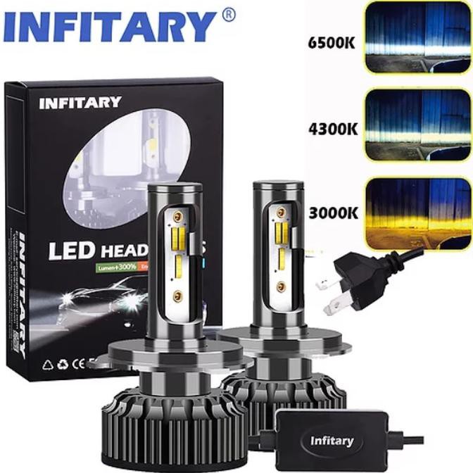JUAL H4 INFITARY A6; 2 WARNA 3000K&6500K; LED LAMPU MOBIL; HI/LO #3
