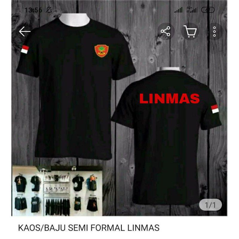 Jual KAOS LINMAS LENGAN BENDERA | Shopee Indonesia
