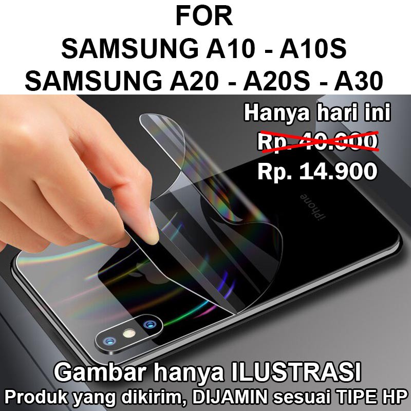 SKIN AURORA Samsung A10 - A10s - A20 - A20s - A30 anti gores belakang garskin
