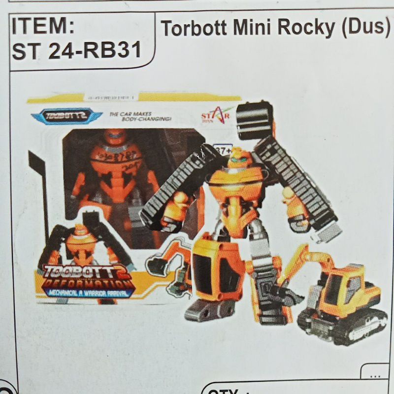 ST24 - RB31 Mainan Robot Tobot 2 Deformation Excavator Garuk Kemasan Dus ST24-RB31