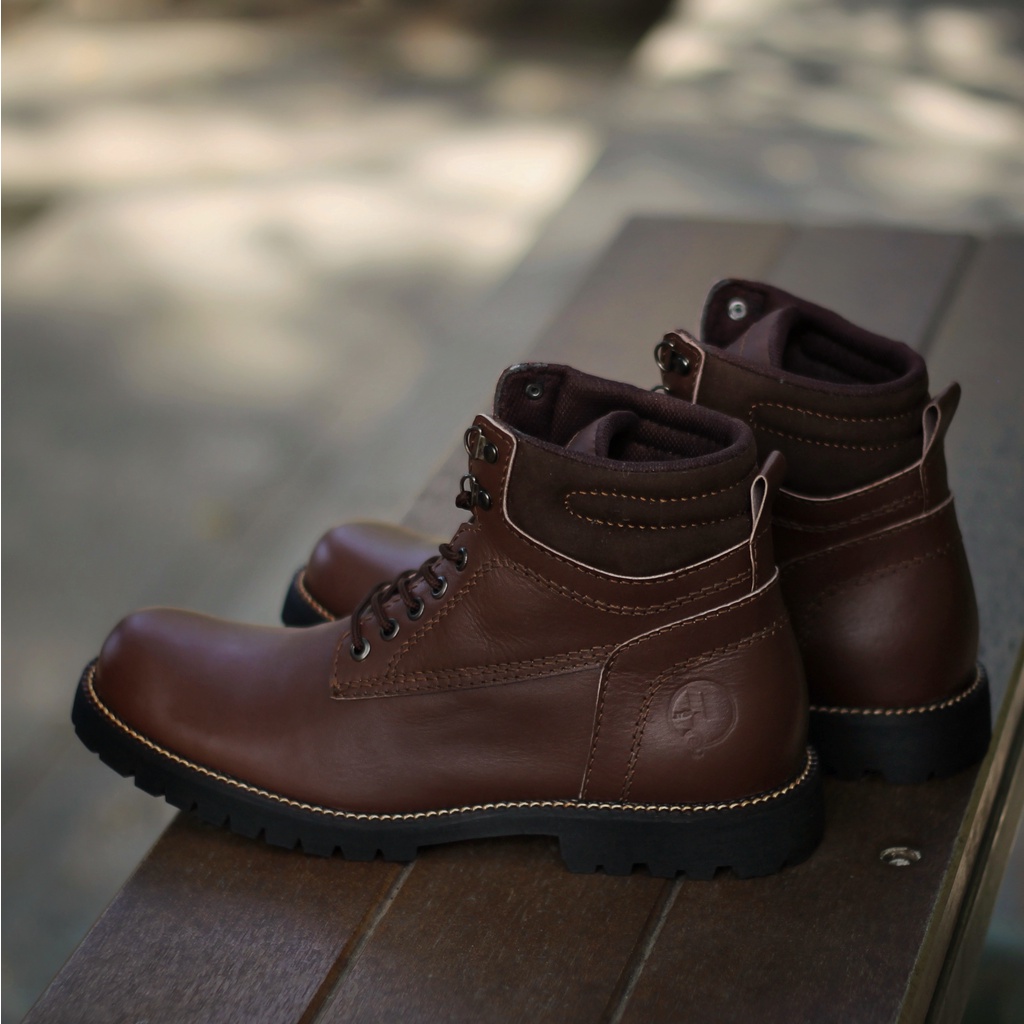 PENTATONIC DARK BROWN (KULIT ASLI) |ManNeedMe x Reyl| Sepatu Safety Boots Pria ORIGINAL