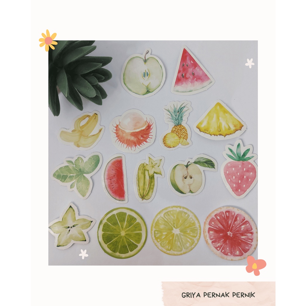 

Pernak Pernik - Stiker Deco Lucu Buah Cute Fruit | Stiker Aesthetic Jurnal