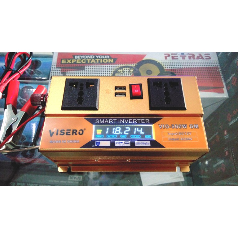 Inverter Perubah Arus Dc(aki)to Ac(rumah) 500 W visero INDICATOR smart