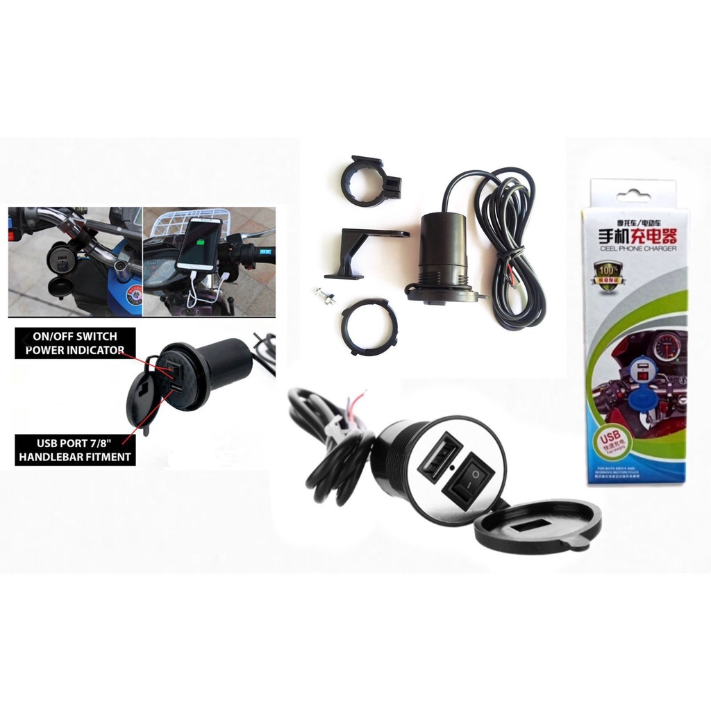 Charger USB Plug Pada Aki Motor Waterproof — 7